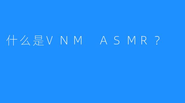 什么是VNM ASMR？