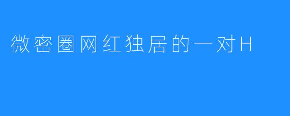 微密圈网红独居的一对H