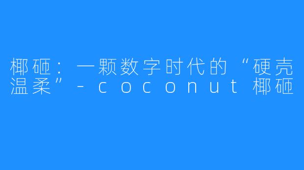 椰砸:一颗数字时代的“硬壳温柔”-coconut椰砸