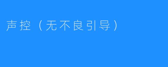 声控（无不良引导）